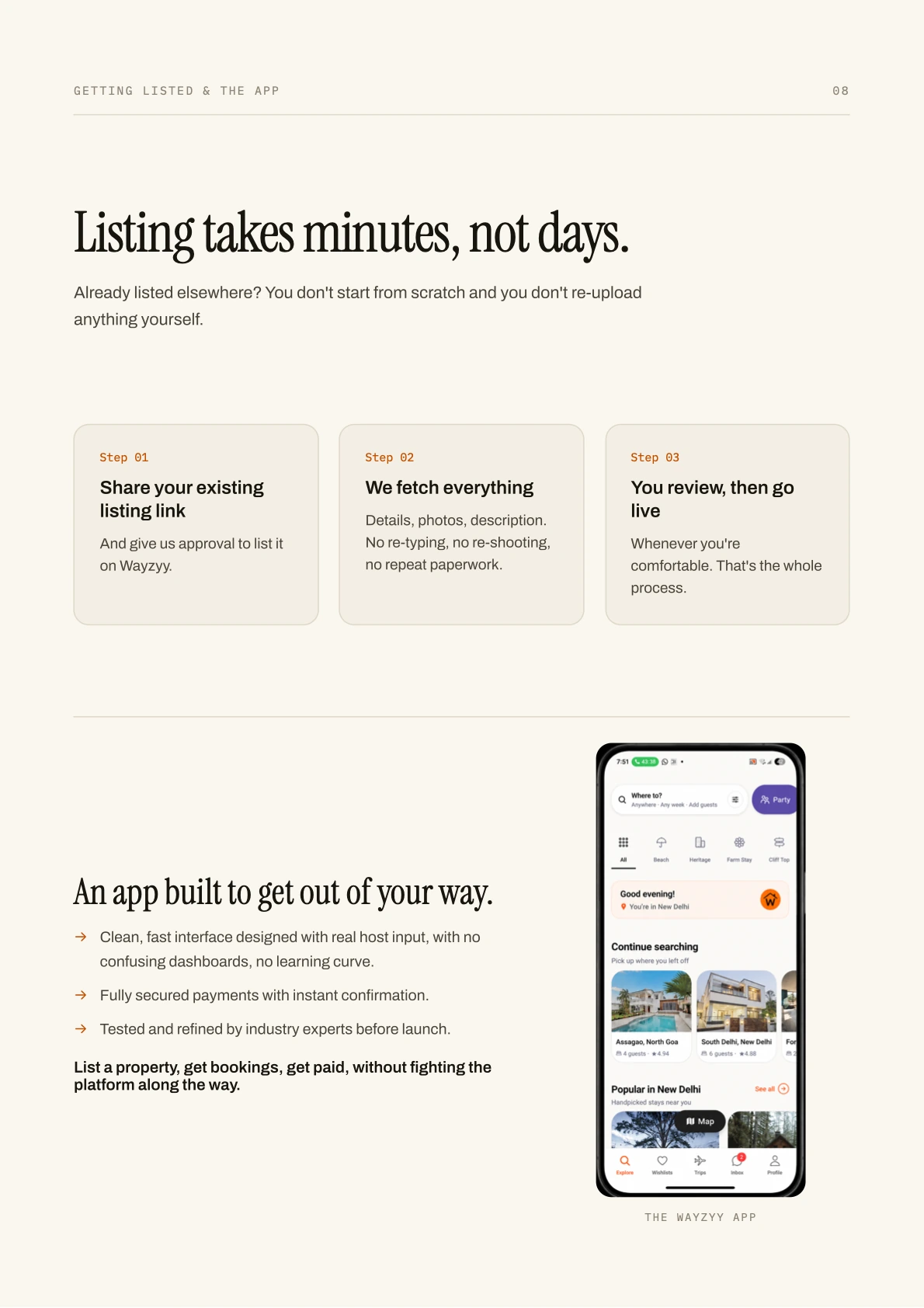 Getting Listed & The App