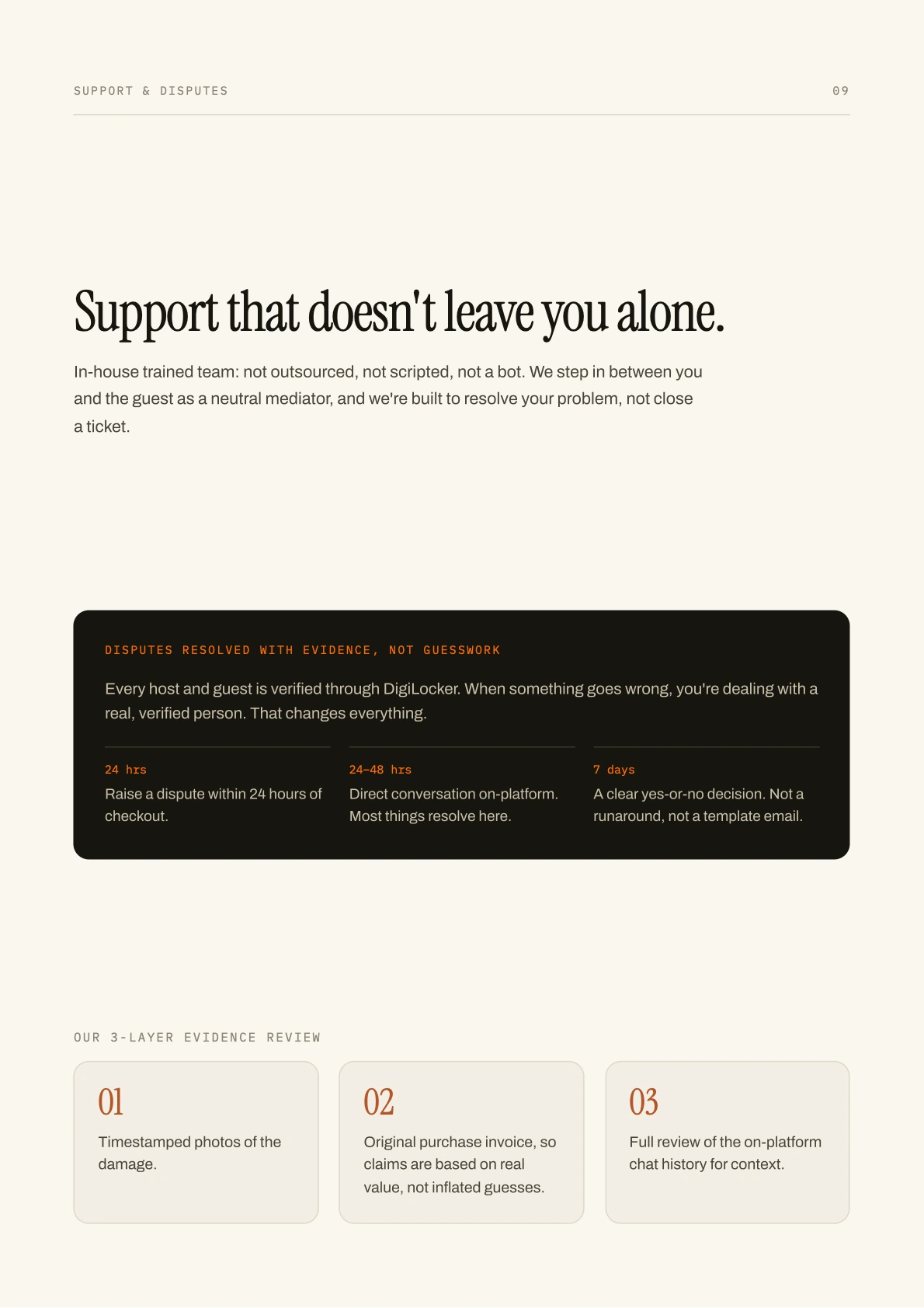 Support & Disputes
